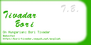 tivadar bori business card